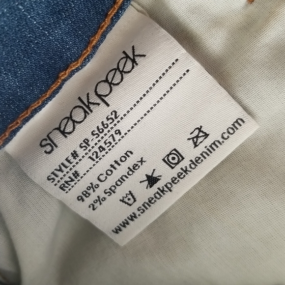 Sneak Peak Distressed Denim Pencil Skirt - Picture 12 of 12